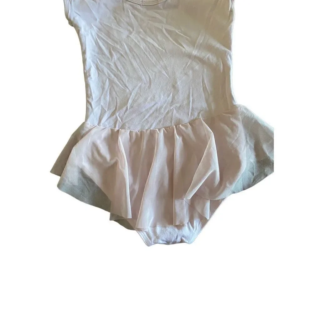 Mdnmd girls pink sheer skirted leotard dance ballet size 8